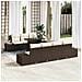Set di divano da giardino 8 pezzi con coperte marrone in polirattan - Foto miniatura 2