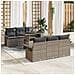 Set Divano Giardino con Cuscini 7 Pezzi Grigio Polyrattan - Foto miniatura 2