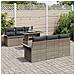 Set Divano Giardino con Cuscini 7 Pezzi Grigio Polyrattan - Foto miniatura 3