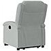 Poltrona Alzapersona Reclinabile Grigio Chiaro in Velluto - Foto miniatura 5