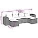 Set Divano da Giardino 6 pz con Cuscini Grigio in Polyrattan - Foto miniatura 4