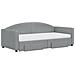 Divano Letto Estraibile Cassetti Grigio Chiaro 90x190cm Tessuto - Foto miniatura 3