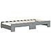 Divano Letto Estraibile Cassetti Grigio Chiaro 90x190cm Tessuto - Foto miniatura 5