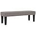 Letto con Box Spring e Materasso & Panchina Taupe 200x200 cm Tessuto - Foto miniatura 6