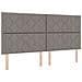 Letto con Box Spring e Materasso & Panchina Taupe 200x200 cm Tessuto - Foto miniatura 7
