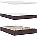 Pouf Letto con Materasso Marrone Scuro 140x190 cm in Tessuto - Foto miniatura 8