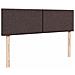 Pouf Letto con Materasso Marrone Scuro 140x190 cm in Tessuto - Foto miniatura 9