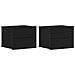 Armadio da Notte con cassetto 2 pcs Rovere nero 40 x 30 x 30 cm - Foto miniatura 1