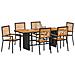Set da Pranzo per Giardino 5 pcs Nero 190 x 80 x 75 cm - Foto miniatura 3