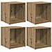 Mobile TV 4 pcs Marrone 37 x 35 x 37 cm Legno multistrato - Foto miniatura 1