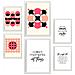 Set Di 6 Stampe Collezione Di Poster Rosa E Neri Con Estetica Collage Per La Decorazione D'interni A3 & A4 Cornice Bianca - Foto miniatura 1