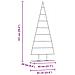 Albero di Natale in metallo con supporto Oro 150 cm - Foto miniatura 9
