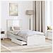 Letto con Contenitore Bianco 75 x 190 cm Legno multistrato - Foto miniatura 3