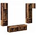 Unità TV da Parete 6 pcs Legno vecchio Legno multistrato - Foto miniatura 9