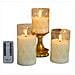 Set Di 3 Candele Led Senza Fiamma In Vetro Diamantato Con Telecomando - Foto miniatura 1