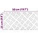 Dischi Quadrati 2 pcs Argento 50 x 25 cm Alluminio - Foto miniatura 8
