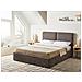 Letto Contenitore Ciniglia Arbois 160 X 200 Cm Tortora - Foto miniatura 1