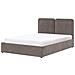 Letto Contenitore Ciniglia Arbois 160 X 200 Cm Tortora - Foto miniatura 5