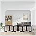 Cancello per cani con supporti 6 pcs Rovere Nero 80 x 80 cm - Foto miniatura 3