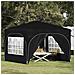 Tenda per feste a pop-up 290 x 290 x 245 cm Nero - Foto miniatura 2