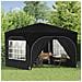 Tenda per feste a pop-up 290 x 290 x 245 cm Nero - Foto miniatura 3