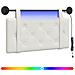 Testiera sospesa Con luce LED Bianco Similpelle - Foto miniatura 1