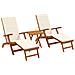 Lettino prendisole reclinabile e pieghevole 3 pcs Bianco Crema - Foto miniatura 1