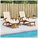 Lettino prendisole reclinabile e pieghevole 3 pcs Bianco Crema - Foto miniatura 2