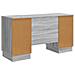 Scrivania Grigio Sonoma 142,5 x 50 x 75 cm Legno ingegnerizzato - Foto miniatura 6