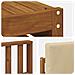 Set di divani da esterno con cuscino 5 pcs Naturale e Beige - Foto miniatura 7