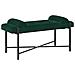 Panchina con bottoni e cuscini Verde Scuro 110 x 40 x 46 cm - Foto miniatura 1