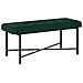 Panchina con bottoni e cuscini Verde Scuro 110 x 40 x 46 cm - Foto miniatura 2