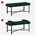Panchina con bottoni e cuscini Verde Scuro 110 x 40 x 46 cm - Foto miniatura 6