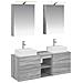 Set di mobili per il bagno 5 pcs Sonoma grigio - Foto miniatura 1