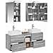 Set di mobili per il bagno 5 pcs Sonoma grigio - Foto miniatura 3