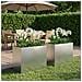 Vaso da giardino 2 pz Argento 60 x 30 x 40 cm Acciaio Inox - Foto miniatura 2