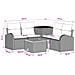 Set di divani 6 pz Nero Rattan sintetico e Acciaio - Foto miniatura 4