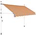 Tenda Da Sole Retrattile Manuale 250 Cm A Strisce Blu E Gialle - Foto miniatura 1
