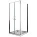 Box Doccia Angolare, Parete Fissa Laterale, Porta Battente, Apertura Saloon Reversibile, 67.5-70 Fissa X 117-120 Saloon - Foto miniatura 1