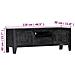 Mobile Porta Tv Nero 118x30x40 Cm In Legno Massello Di Mango - Foto miniatura 3
