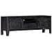 Mobile Porta Tv Nero 118x30x40 Cm In Legno Massello Di Mango - Foto miniatura 1