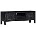 Mobile Porta Tv Nero 118x30x40 Cm In Legno Massello Di Mango - Foto miniatura 9