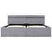 Giroletto con Contenitore e LED Grigio Chiaro Tessuto 160x200cm - Foto miniatura 3