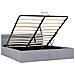 Giroletto con Contenitore e LED Grigio Chiaro Tessuto 160x200cm - Foto miniatura 5