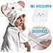 Asciugamano Con Cappuccio Mouse + Panno Libero | 0 - 6 Anni | Novità: 2 Chiusure A Scatto Per Una Chiusura Flessibile | Dimensioni: 90x100cm | Telo Da Bagno Per Bambini - Foto miniatura 1