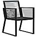 Set da Pranzo da Giardino 7 pz in Rattan PVC Nero - Foto miniatura 7