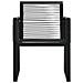 Set da Pranzo da Giardino 7 pz in Rattan PVC Nero - Foto miniatura 8