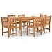 Set da Pranzo per Esterni 7 pz in Legno Massello di Teak - Foto miniatura 1
