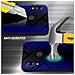 Custodia Compatibile Con Huawei P20 Lite - Ottica A Strisce In Cobalto Viola - Coperchio Protettivo In Vetro Temperato E Silicone Tpu - Foto miniatura 3