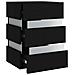Comodino con Luci LED Nero 45x35x67 cm in Legno Multistrato - Foto miniatura 2